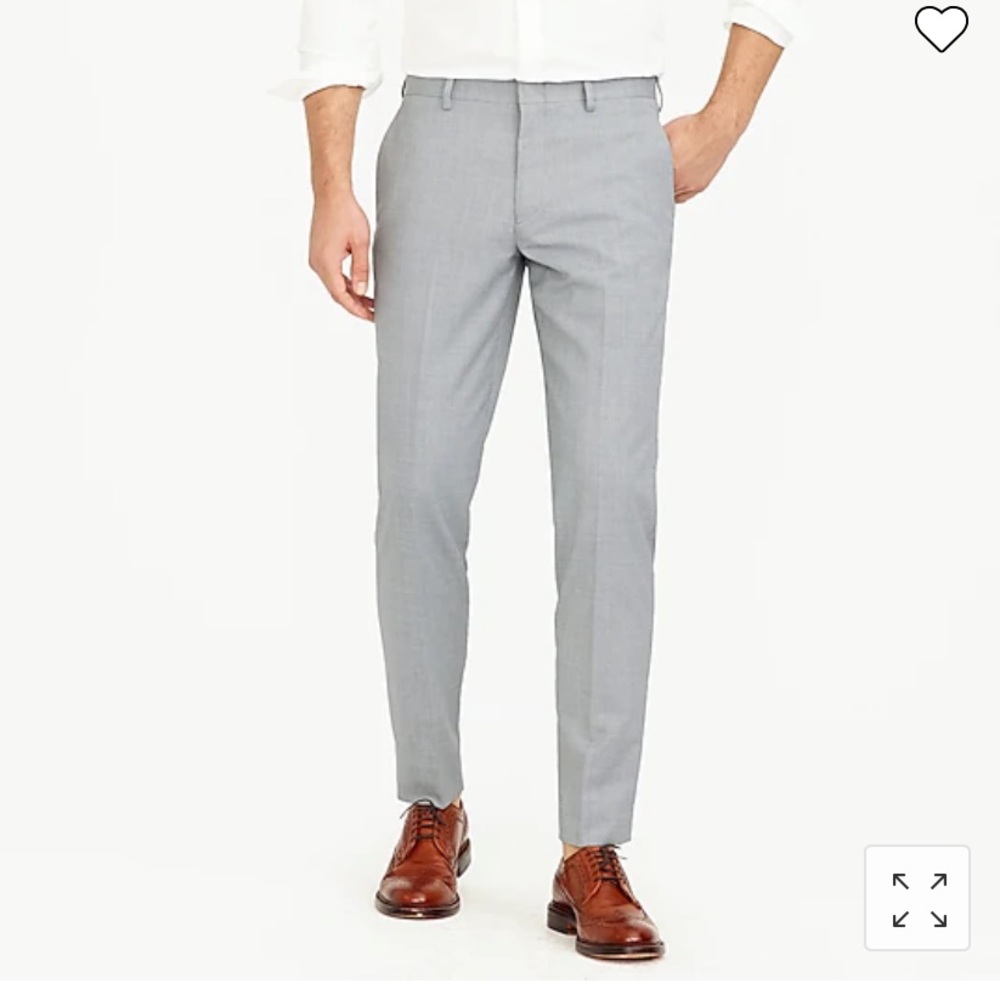 J. CREW Ludlow Grey Slim-Fit Suit Pant